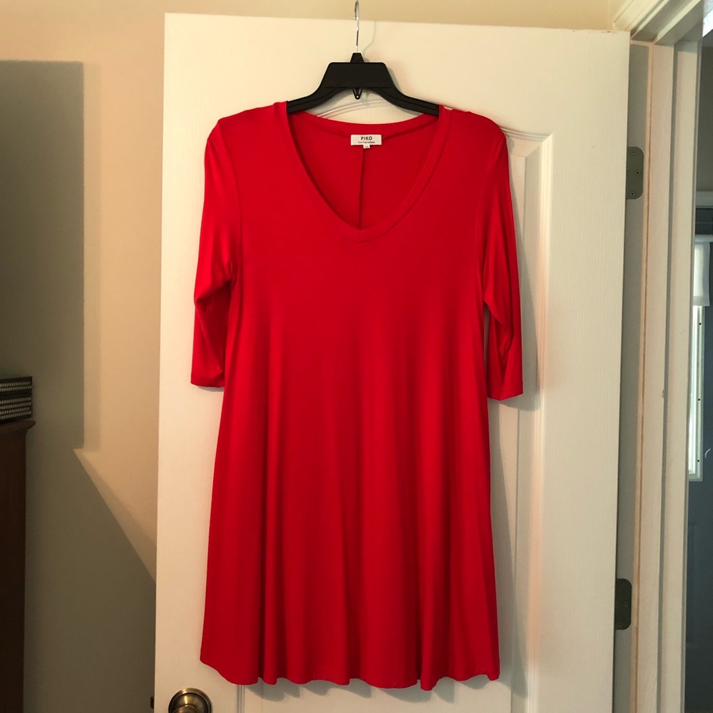 PIKO Dress  NWOT  Never Worn  Size Medium  Color Red